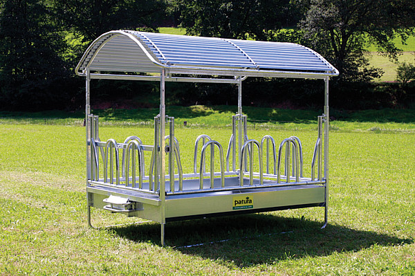 Großballenraufe mit Palisadenfressgittern, 2,85 x 2,05m