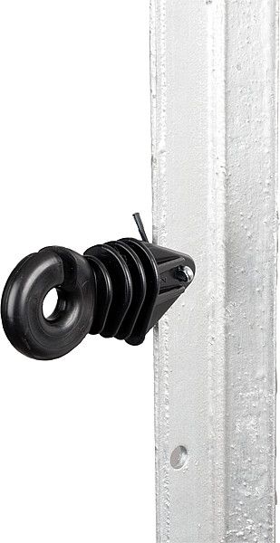 Ringisolator mit Splint für Winkeleisenpfähle