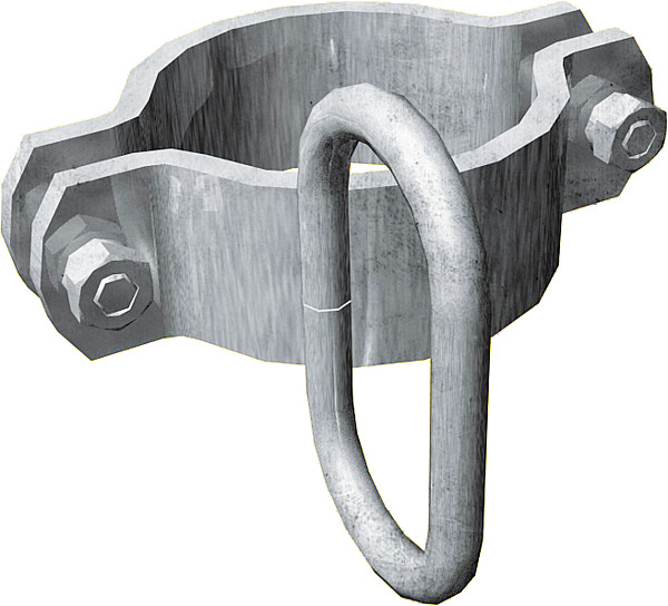 Schellen für Pfosten 76 mm mit Riegelhalter