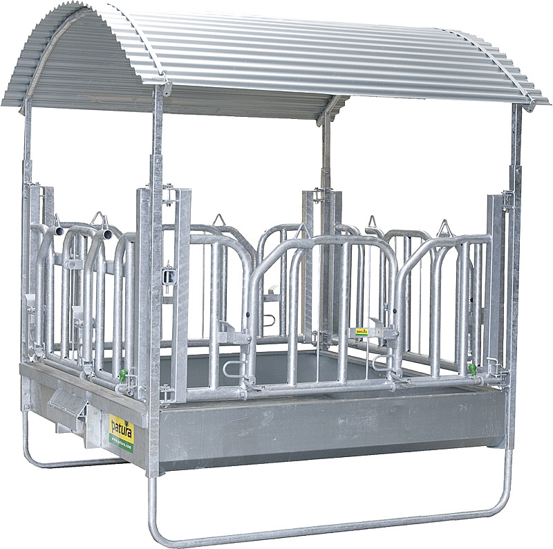 Profi-Viereckraufe m. Schwedenfressgittern