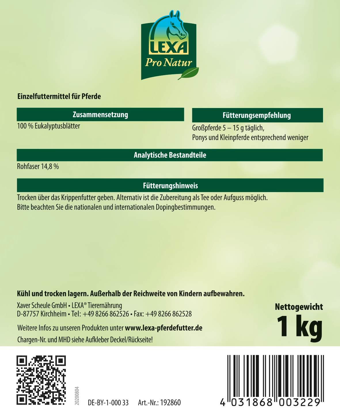 Lexa Eukalyptusblätter, 1,0 kg