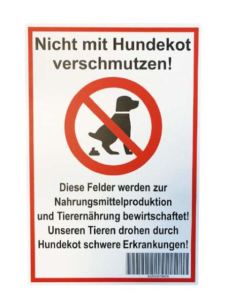 Hinweisschild "Hundekot"