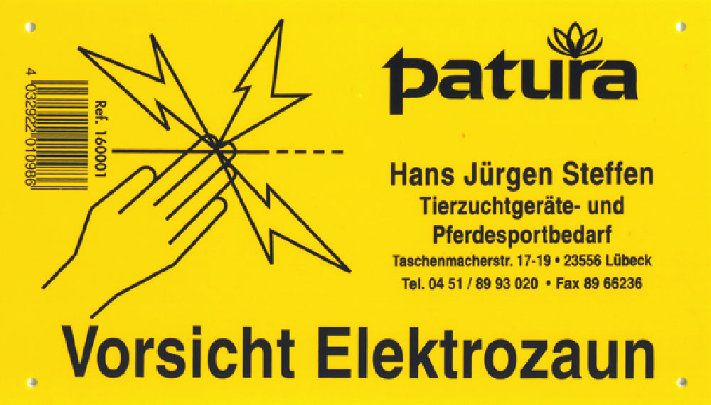 Warnschild: Vorsicht Elektrozaun