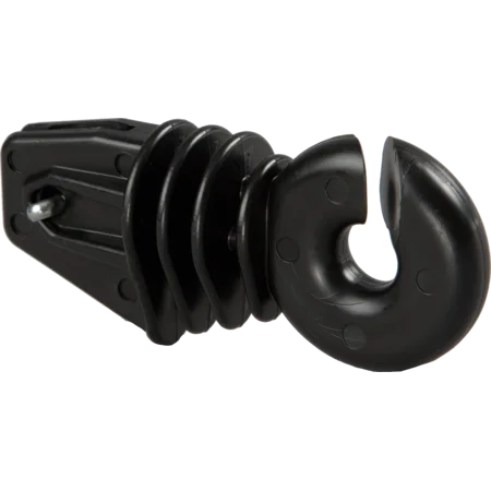 Ringisolator mit Splint, schwarz, für Winkelstahlpfähle