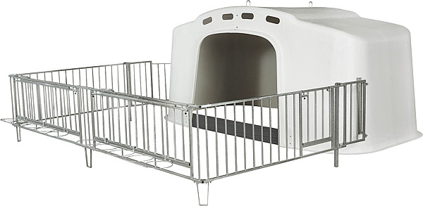 Kälberhütte XXL mit Umzäunung